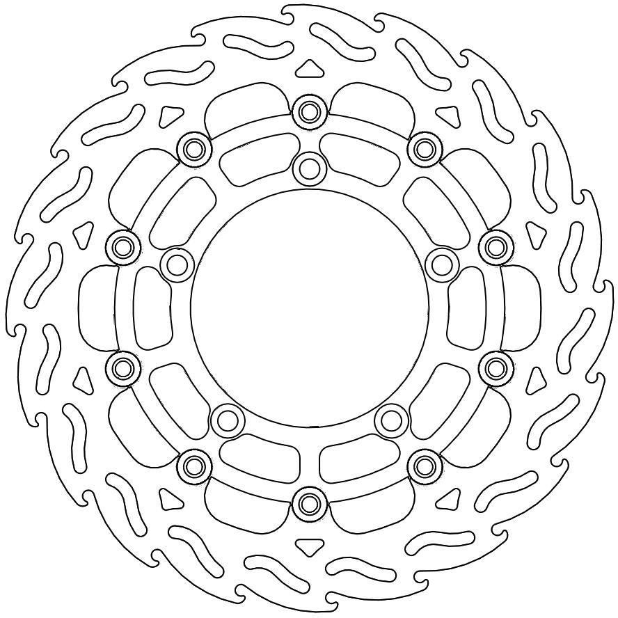 112060, FLAME FLOATING ALU DISC 310
