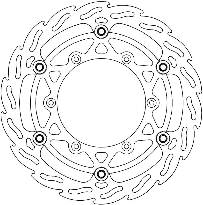 112087, FLAME FLOATING ALU DISC 270