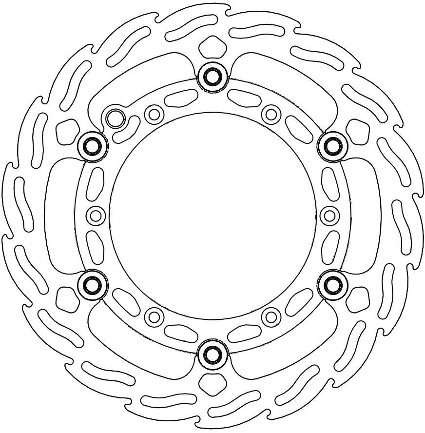 112145, FLAME FLOATING ALU DISC 260