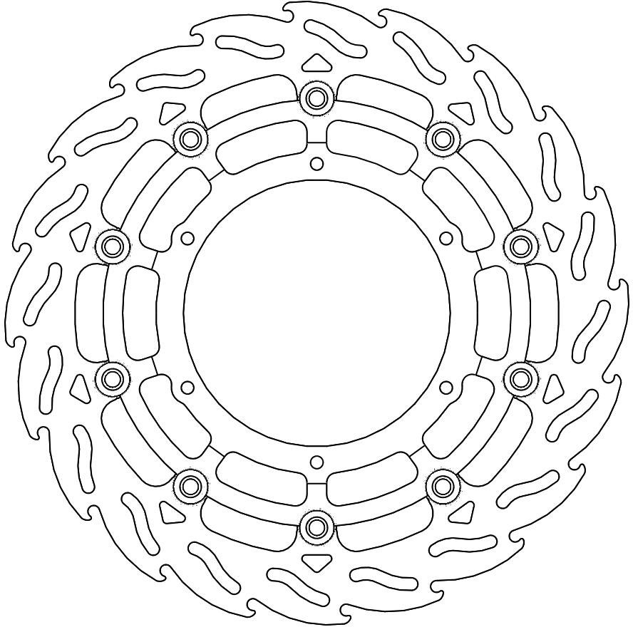 112171, FLAME FLOATING ALU DISC 320