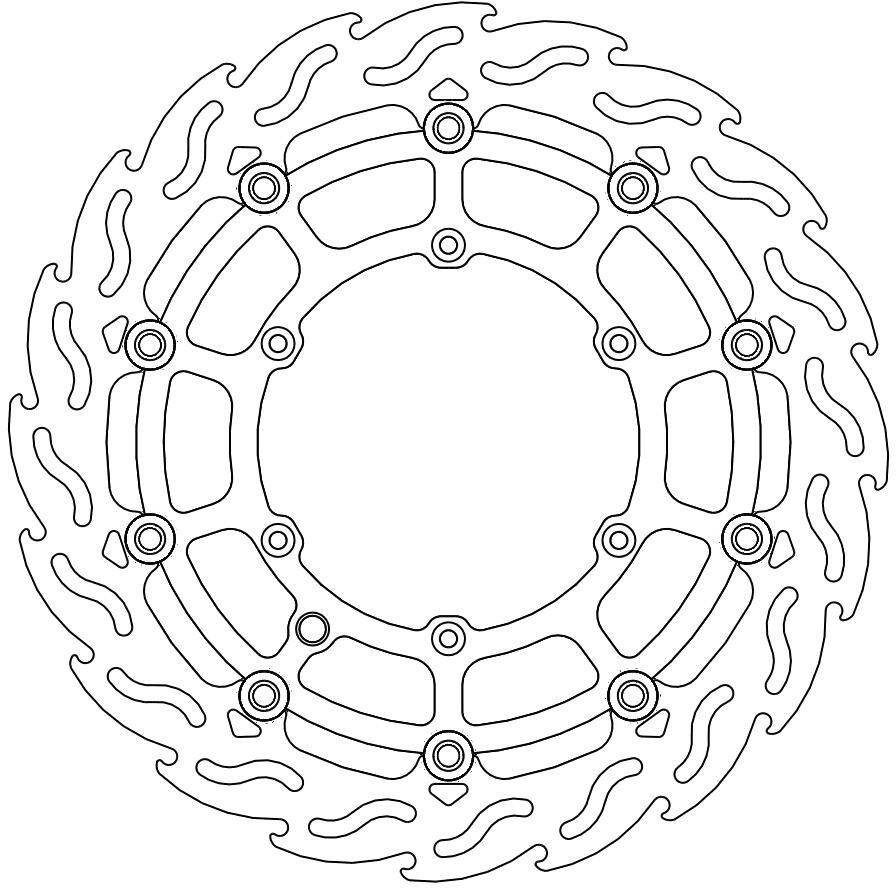 112226, FLAME FLOATING ALU DISC 320