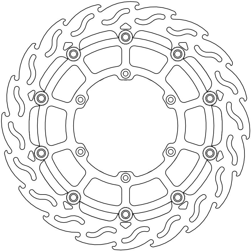 112236, FLAME FLOATING ALU DISC 320