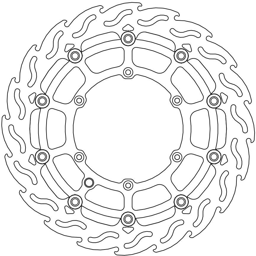 112238, FLAME FLOATING ALU DISC 320