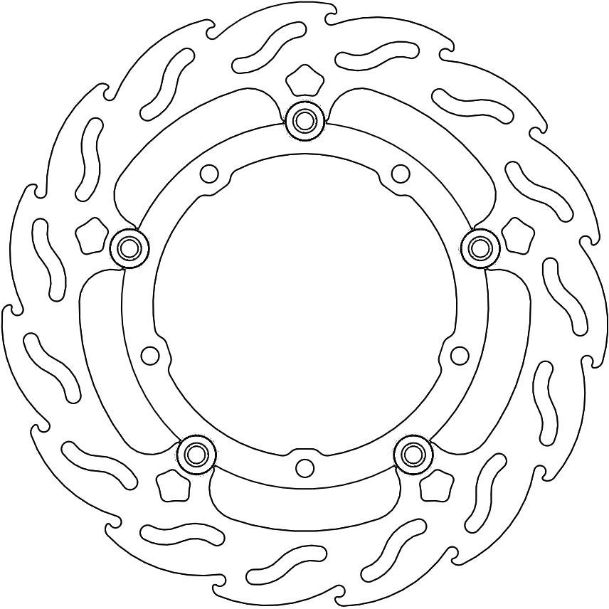 112240, FLAME FLOATING ALU DISC 282