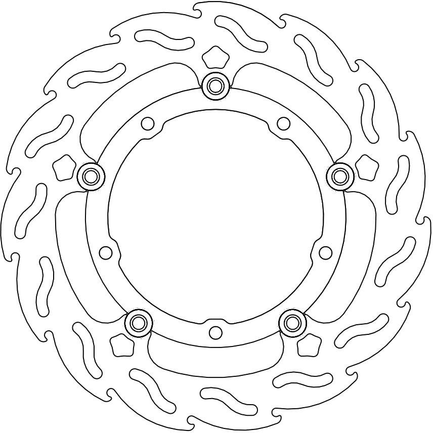112241, FLAME FLOATING ALU DISC 282