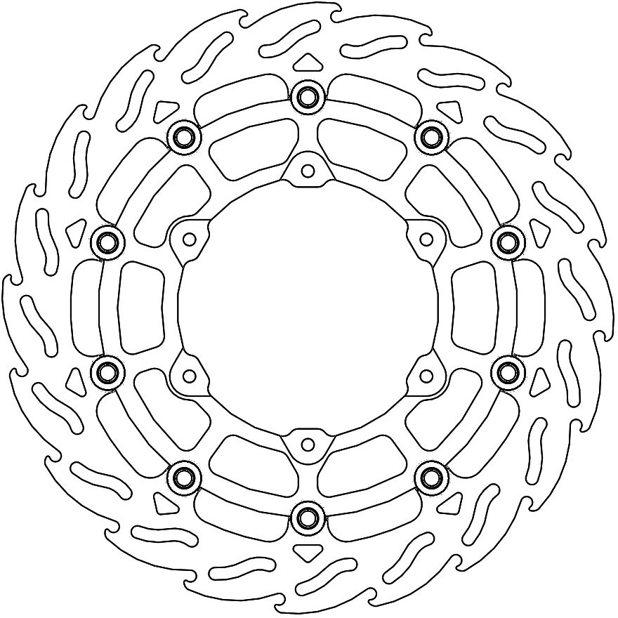 112274, FLAME FLOATING ALU DISC 320