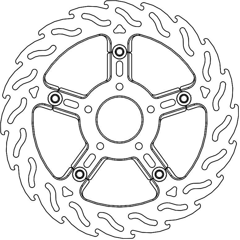 112317, FLAME FLOAT ALU DISC 300, RIGHT