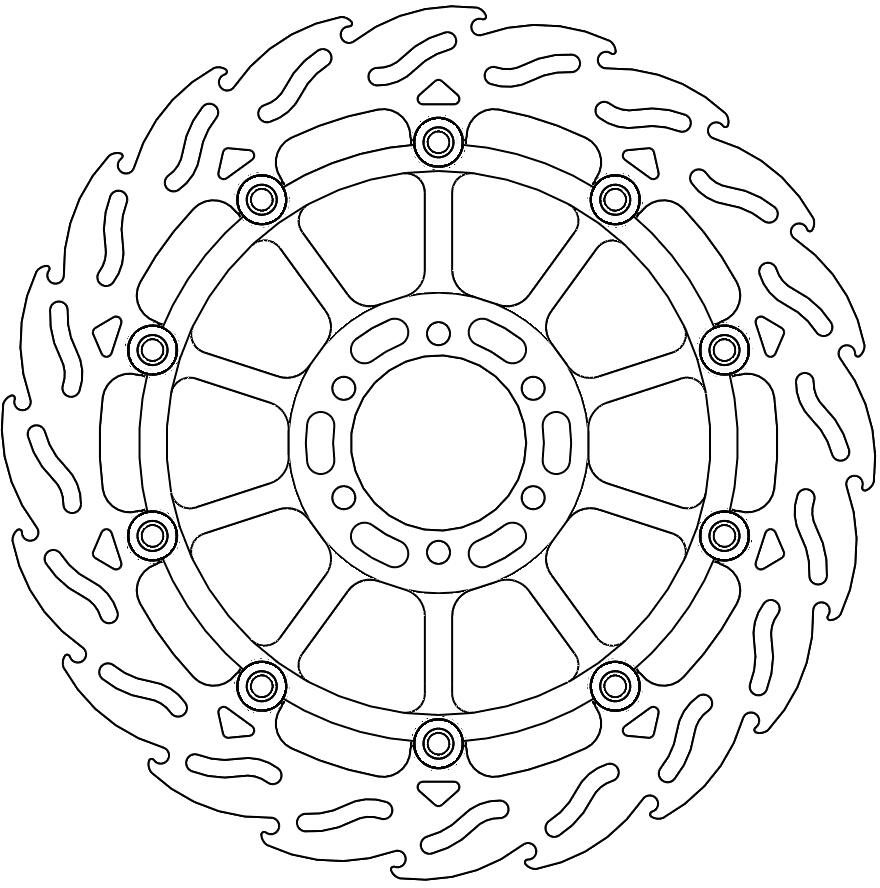 113002, FLAME FLOAT ALU DISC 320