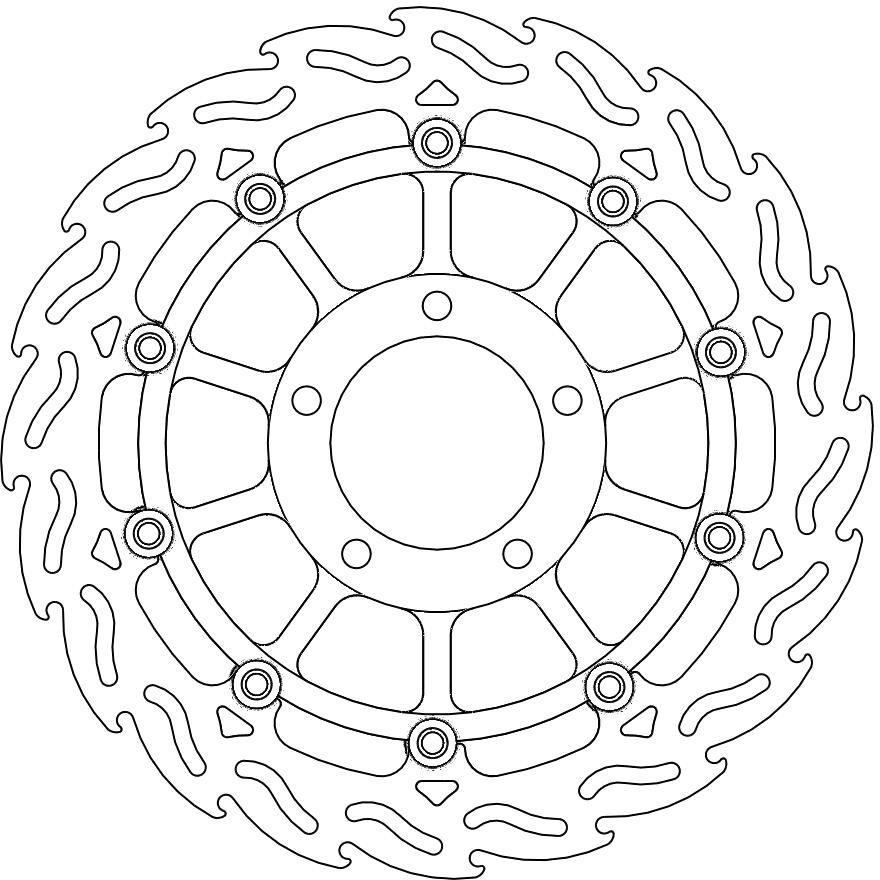 113043, FLAME FLOAT ALU DISC 320