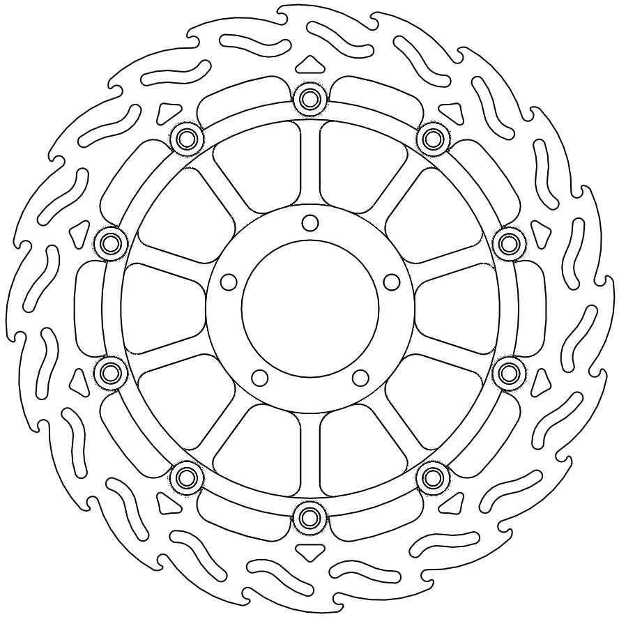 113047, FLAME FLOAT ALU DISC 320