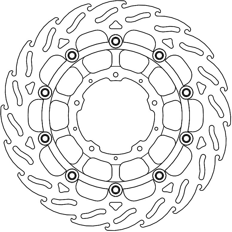 113221, FLAME FLOATING DISC