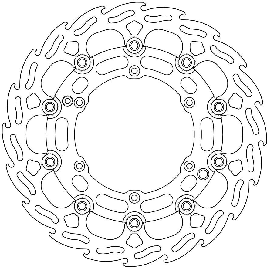 112072, FLAME FLOATING ALU DISC 298