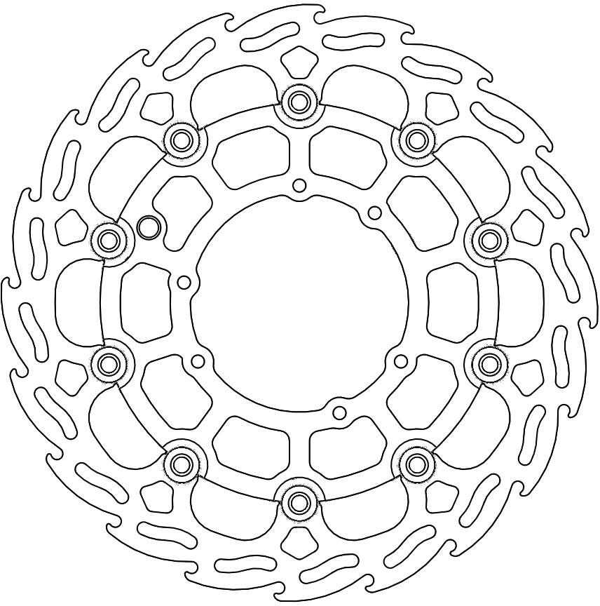112150, FLAME FLOATING ALU DISC 298