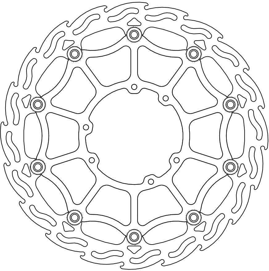 111041, FLAME FLOATING STEEL DISC 320