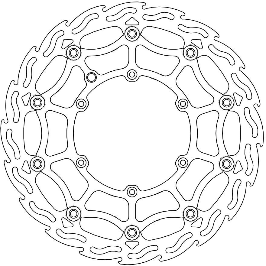 111043, FLAME FLOATING STEEL DISC 320