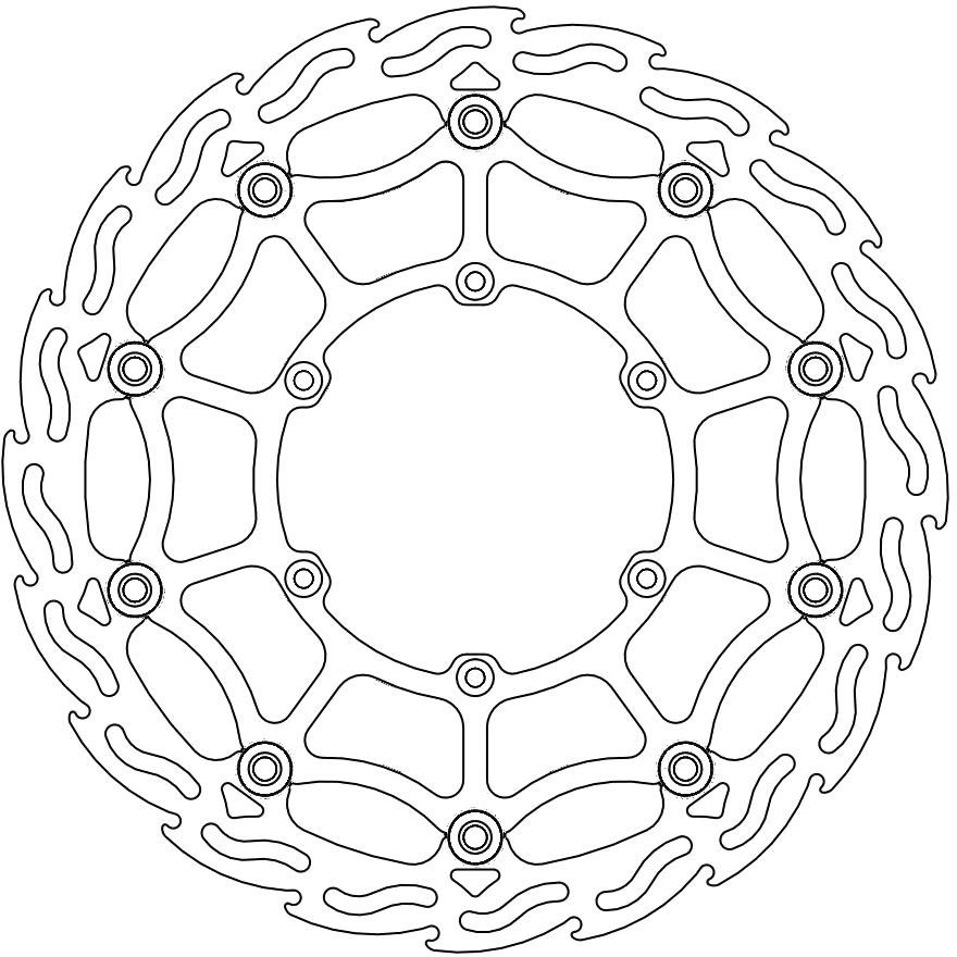 111044, FLAME FLOATING STEEL DISC 320