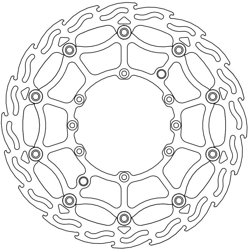 111045, FLAME FLOATING STEEL DISC 320