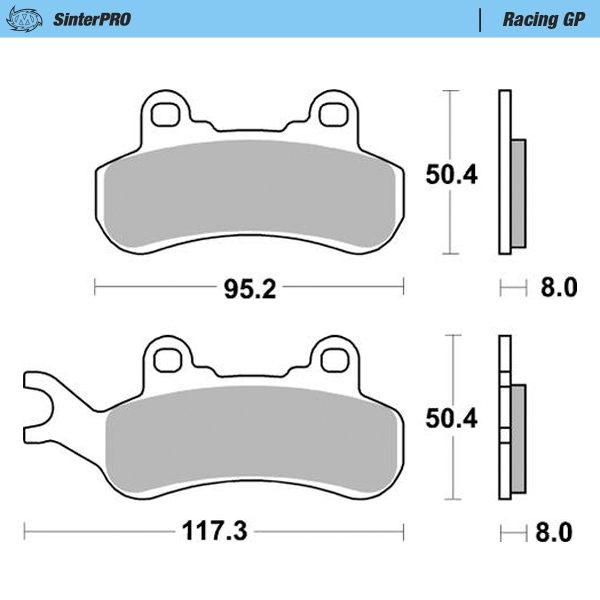 080012, BRAKE PADS SINTER RACING