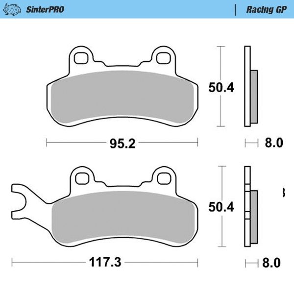 080112, BRAKE PADS SINTER RACING