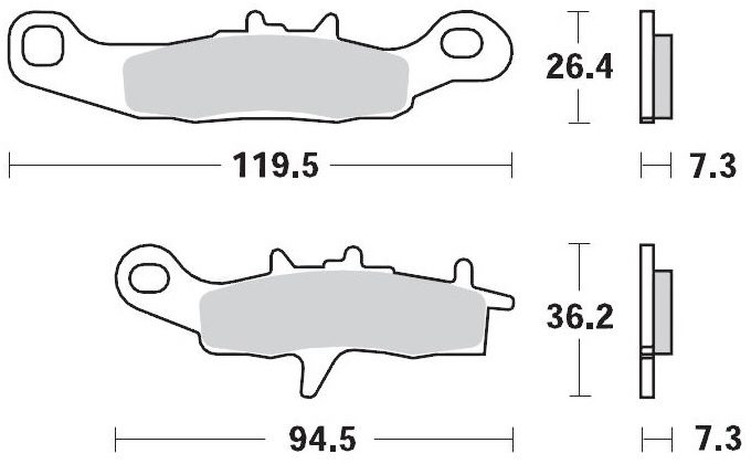 093911, BRAKE PADS SINTER RACING