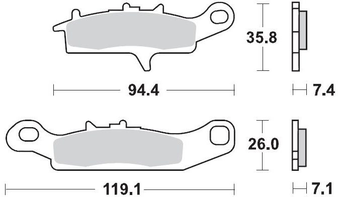 095311, BRAKE PADS SINTER RACING