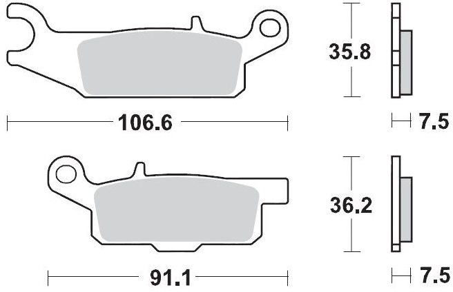 095911, BRAKE PADS SINTER RACING