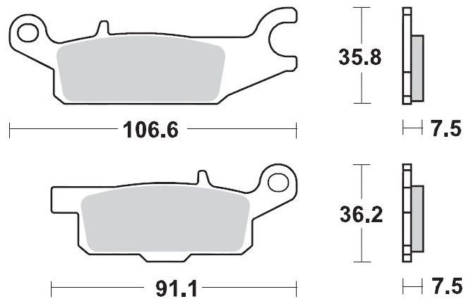 096011, BRAKE PADS SINTER RACING