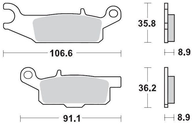 096111, BRAKE PADS SINTER RACING