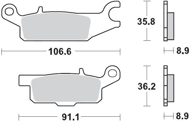 096211, BRAKE PADS SINTER RACING
