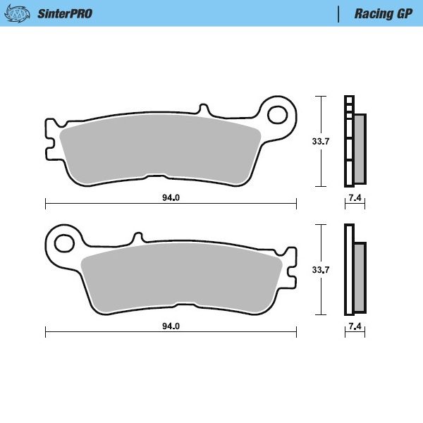 099812, BRAKE PADS SINTER RACING