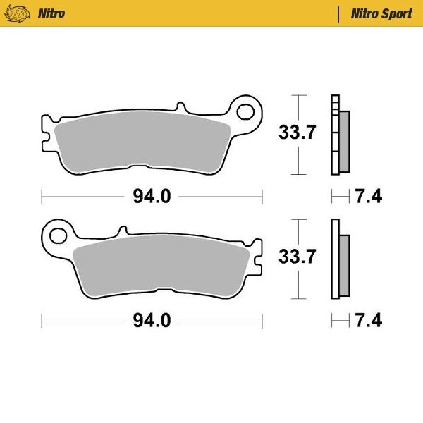 099822, BRAKE PADS SINTER NITRO SPORT