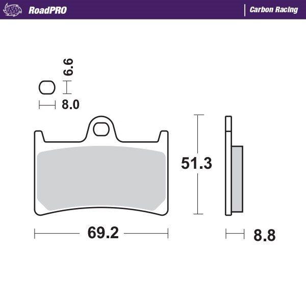 402806, BRAKE PAD CARBON RACING
