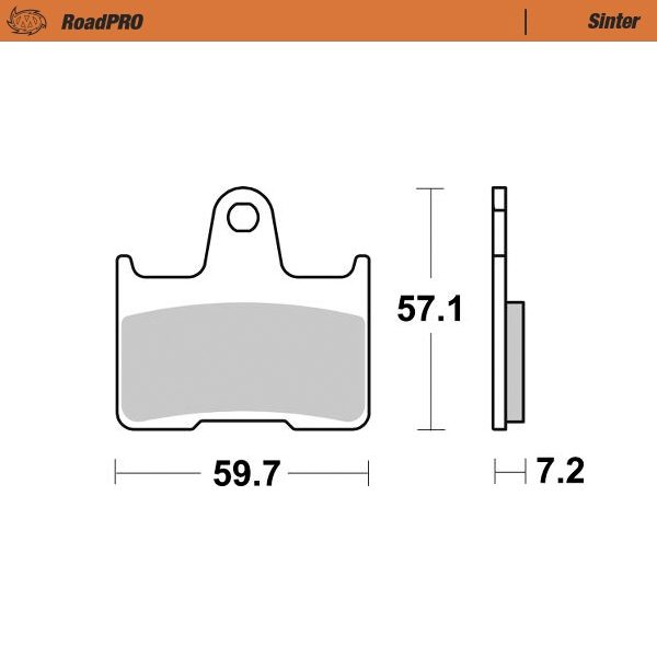 414402, BRAKE PAD ROADPRO SINTER REAR
