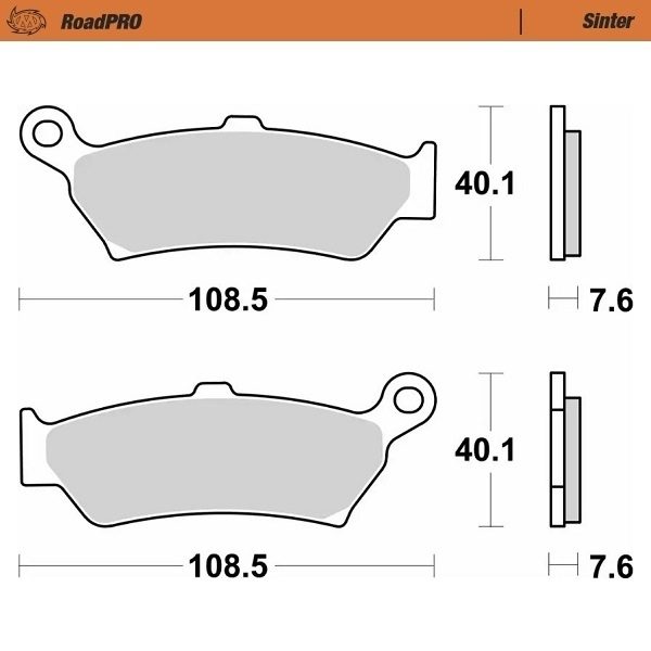 416802, BRAKE PAD ROADPRO SINTER REAR