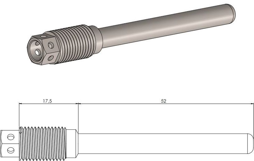 213122, BRAKE PAD PIN RACE-DRILLED