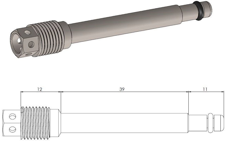 213124, BRAKE PAD PIN RACE-DRILLED