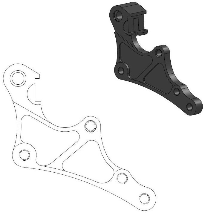 211091, CALIPER ADAPTER BRACKET