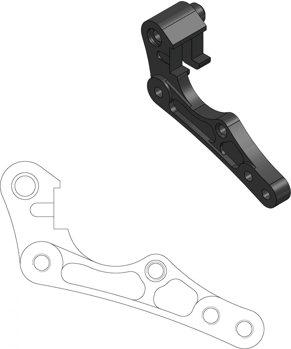 211045, CALIPER ADAPTER BRACKET