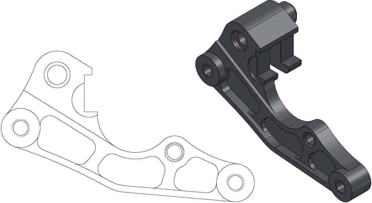 211047, CALIPER ADAPTER BRACKET
