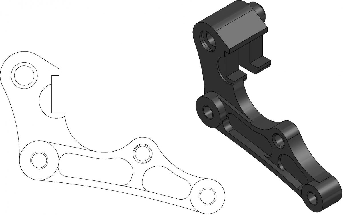 211050, CALIPER ADAPTER BRACKET