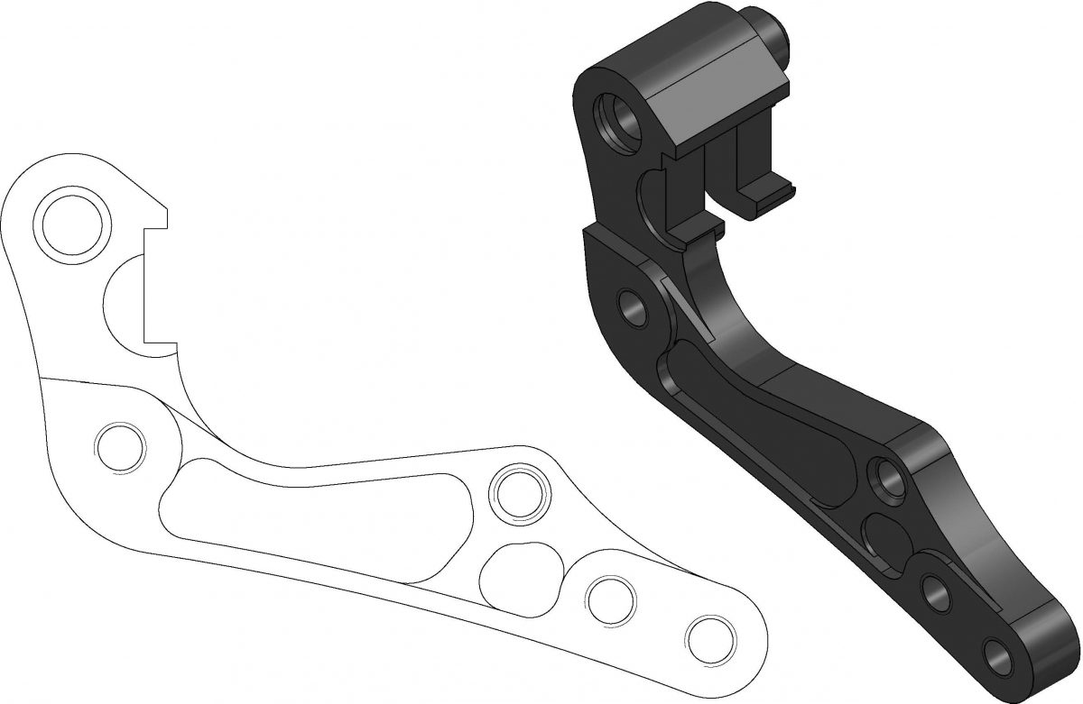 211055, CALIPER ADAPTER BRACKET
