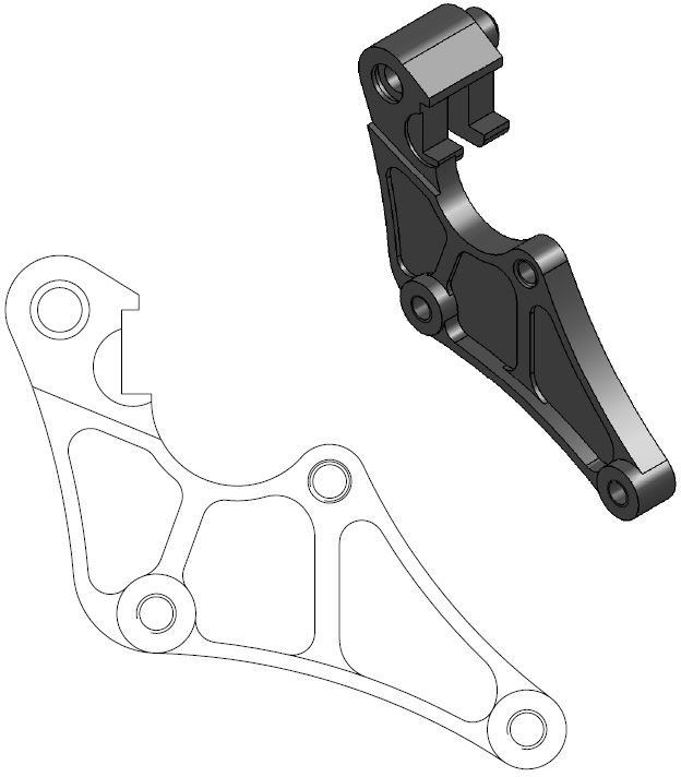 211054, CALIPER ADAPTER BRACKET