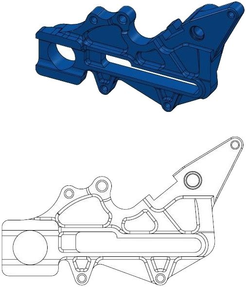 211064, FACTORY ADAPTERS REAR BLACK