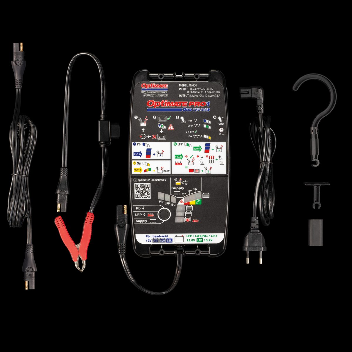 OPTIMATE PRO 1 DUO 12V 10A CHARGER