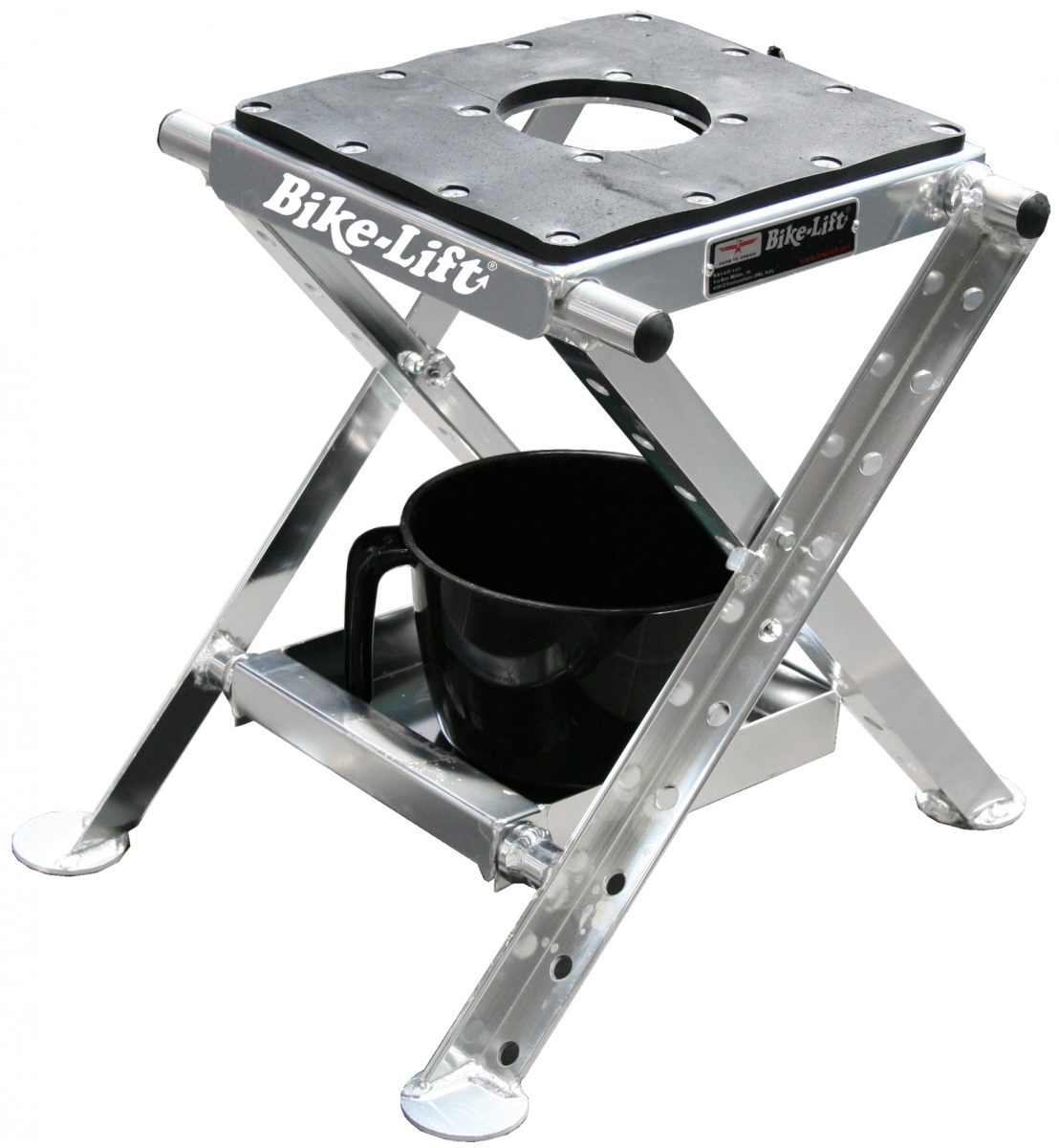 MX STAND, ALUMINIUM, FOLDABLE, WITH OIL PAN