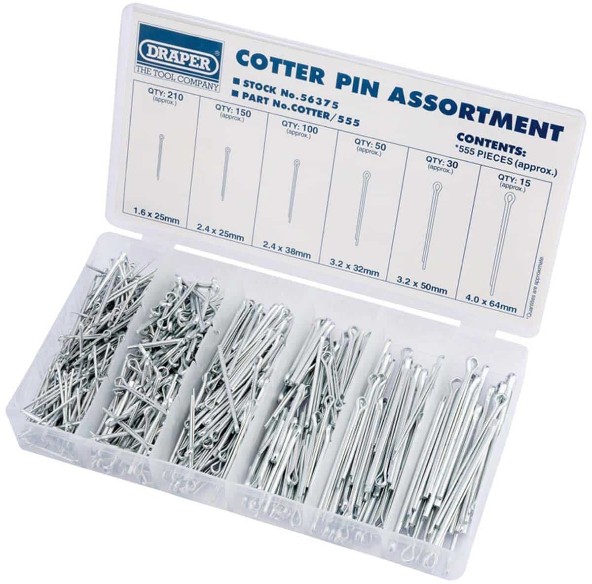 SPLIT PIN ASSORTMENT 555PCS