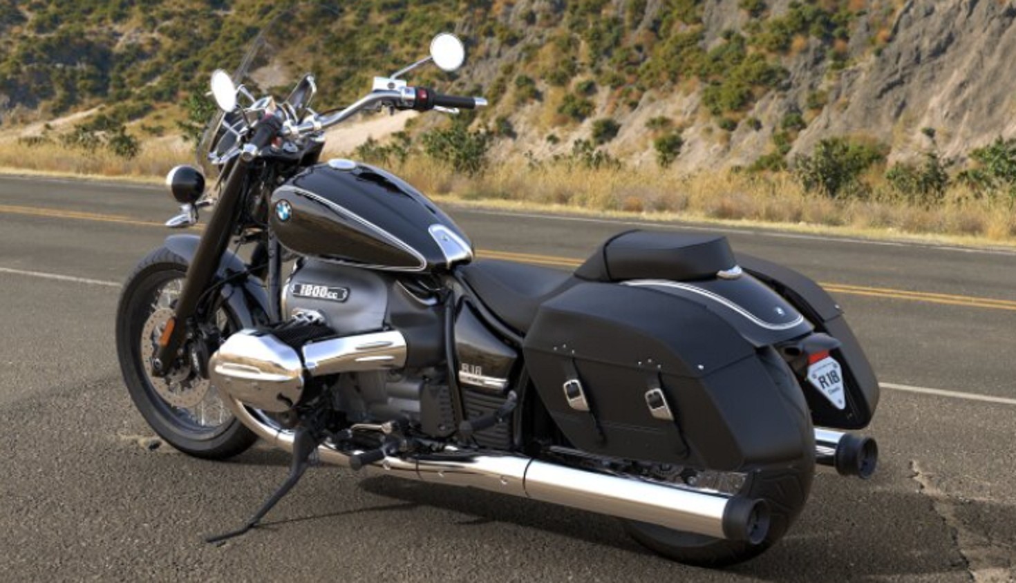 BMW R 18 Classic Set Afsluitkappen Zwart