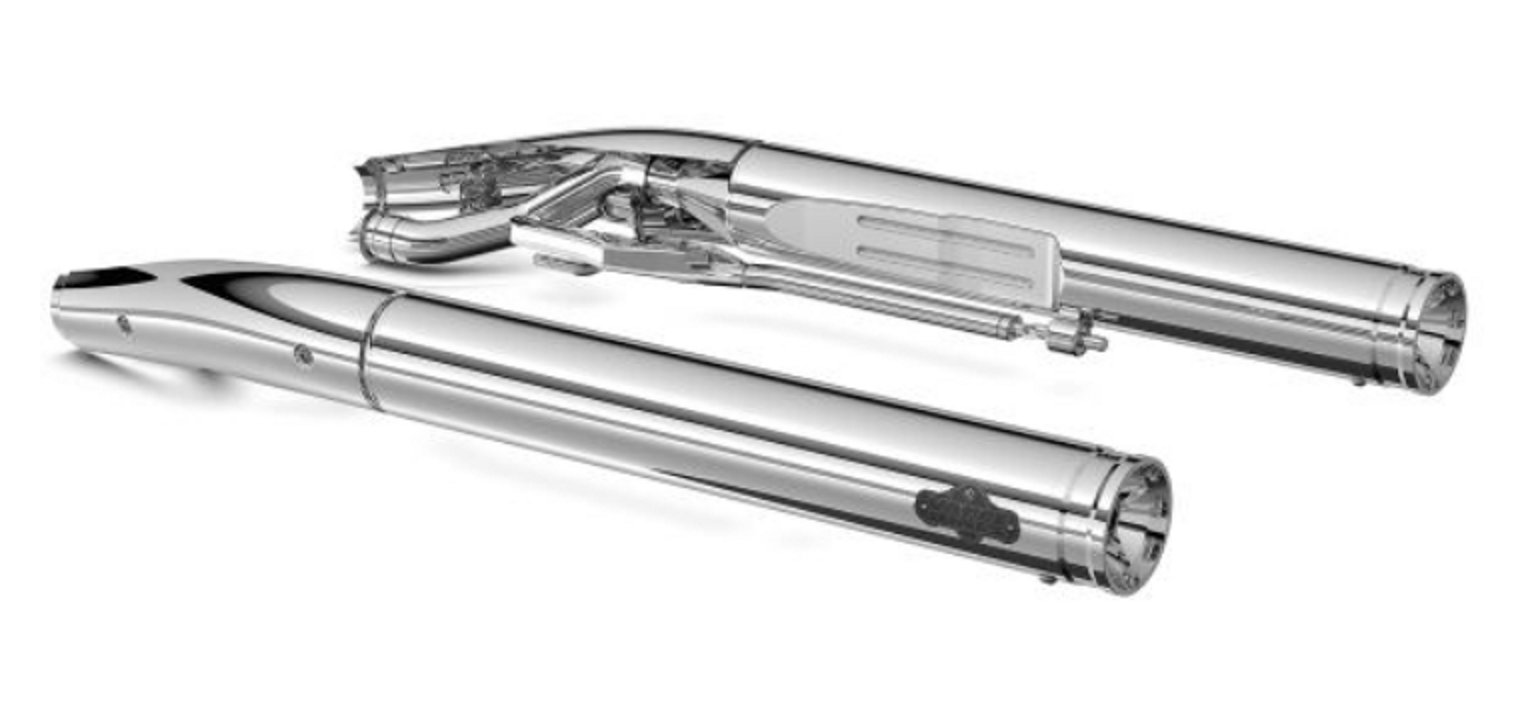BMW R 18 Classic Einddempers Rond V&H Zwart of Chroom