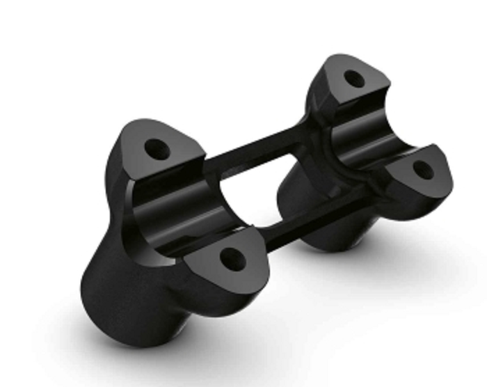 BMW R 18 Stuur Klemblok laag 2-Tone zwart of Machined en Chroom