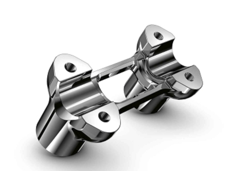 BMW R 18 Stuur Klemblok laag 2-Tone zwart of Machined en Chroom foto 5